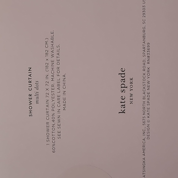 ♠️Kate Spade  Shower Curtain - Picture 5 of 5